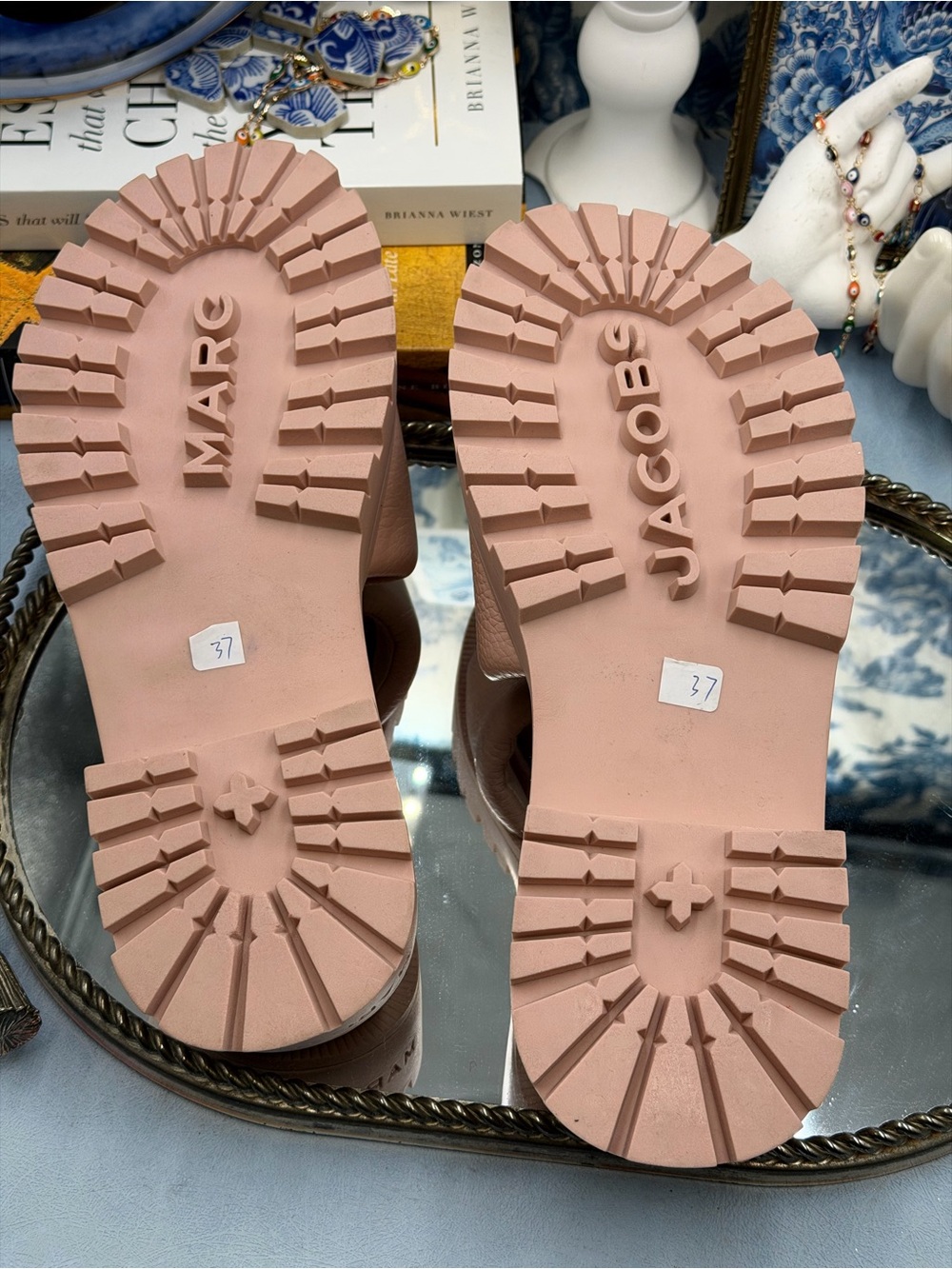 🆕 MARC JACOBS 🧿 NWOB The Lug Sole Slide, Pastel Pink - Sz 37 US 7 - Picture 11 of 12